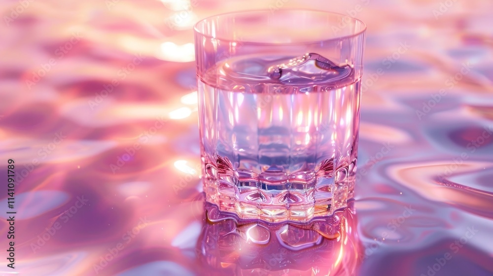 Elegant cocktail drink with sparkling reflections and colorful lighting creating a luxurious and festive ambiance for a or special occasion at a bar or party Elegant cocktail drink with sparkling reflections and colorful lighting creating a luxurious and festive ambiance for a or special occasion at a bar or party