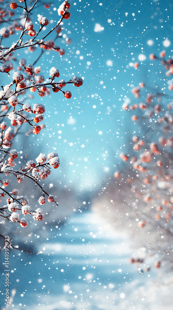a soft winter landscape with gentle snowfall and muted colors, a soft winter landscape with gentle snowfall and muted colors,