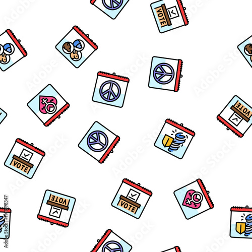 international holiday day vector seamless pattern thin line illustration