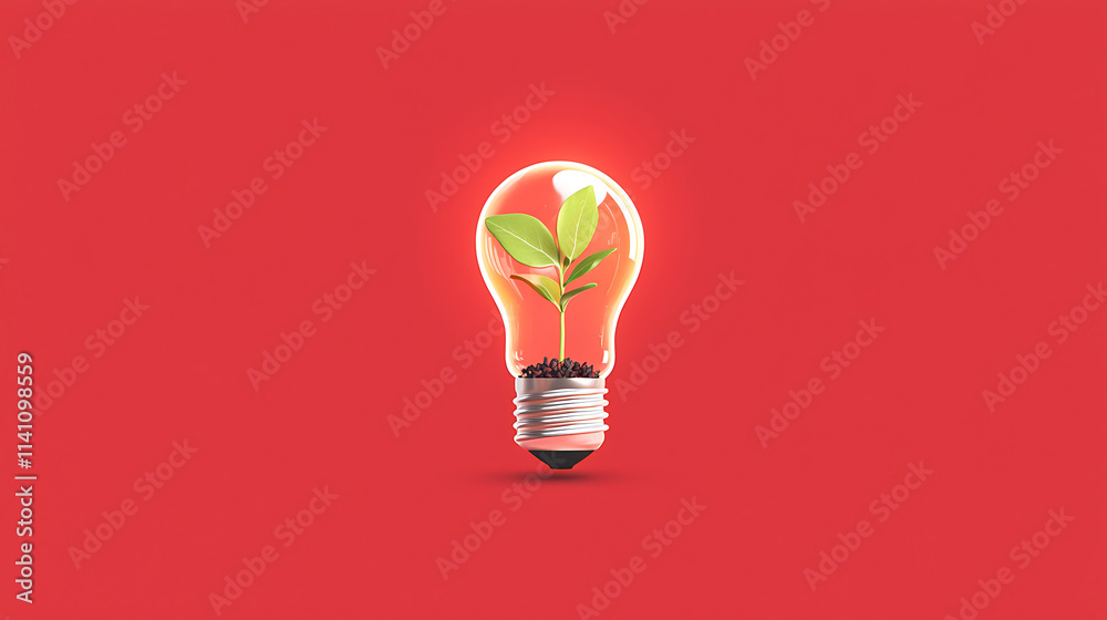 light bulb with sprouting seed symbolizes new ideas and growth light bulb with sprouting seed symbolizes new ideas and growth