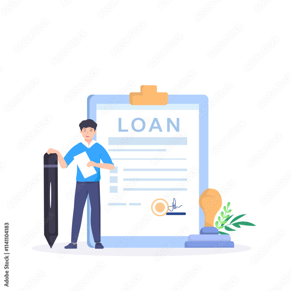 loan realated flat style illustration vector design loan realated flat style illustration vector design