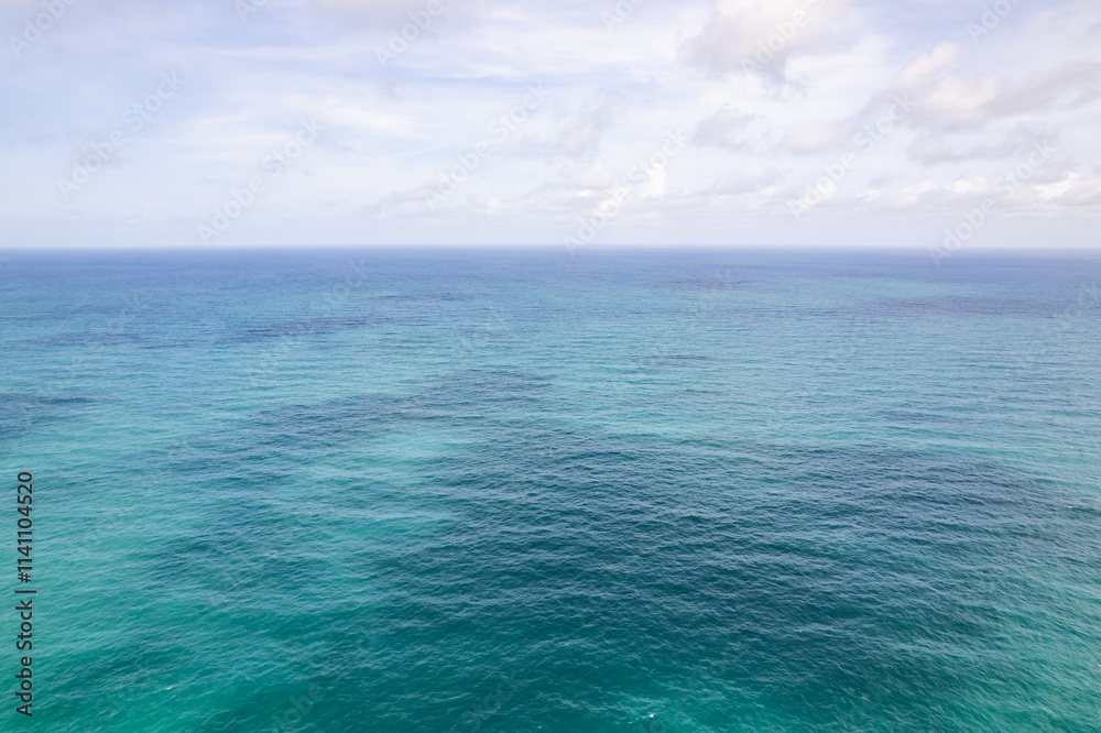 Fototapeta premium Aerial view beautiful sea surface nature background