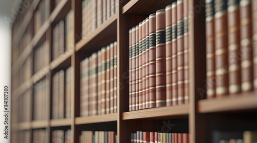 Senior Legal Adviser with Bookshelves in Background, Lawyer among bookshelves exuding knowledge concept.