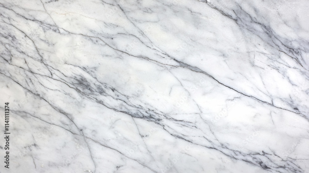 Obraz premium Close-up of White Marbled Stone Surface, Elegant white marbled stone surface concept.