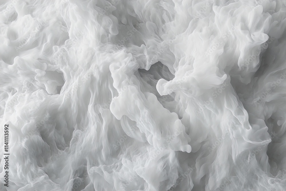Flowing white mist with soft textures creating an ethereal atmosphere in a mysterious setting Flowing white mist with soft textures creating an ethereal atmosphere in a mysterious setting