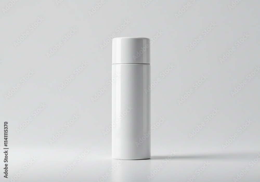 A blank product shot of a sleek bottle, centered on a white seamless background, captured with professional studio lighting that creates soft shadows and clean reflections A blank product shot of a sleek bottle, centered on a white seamless background, captured with professional studio lighting that creates soft shadows and clean reflections