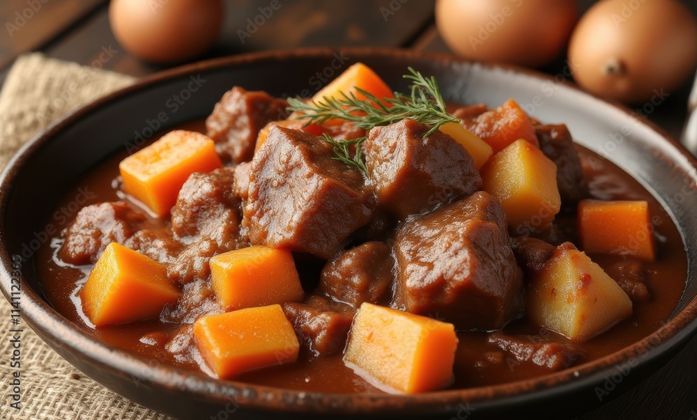 Savory beef stew with vegetables Savory beef stew with vegetables