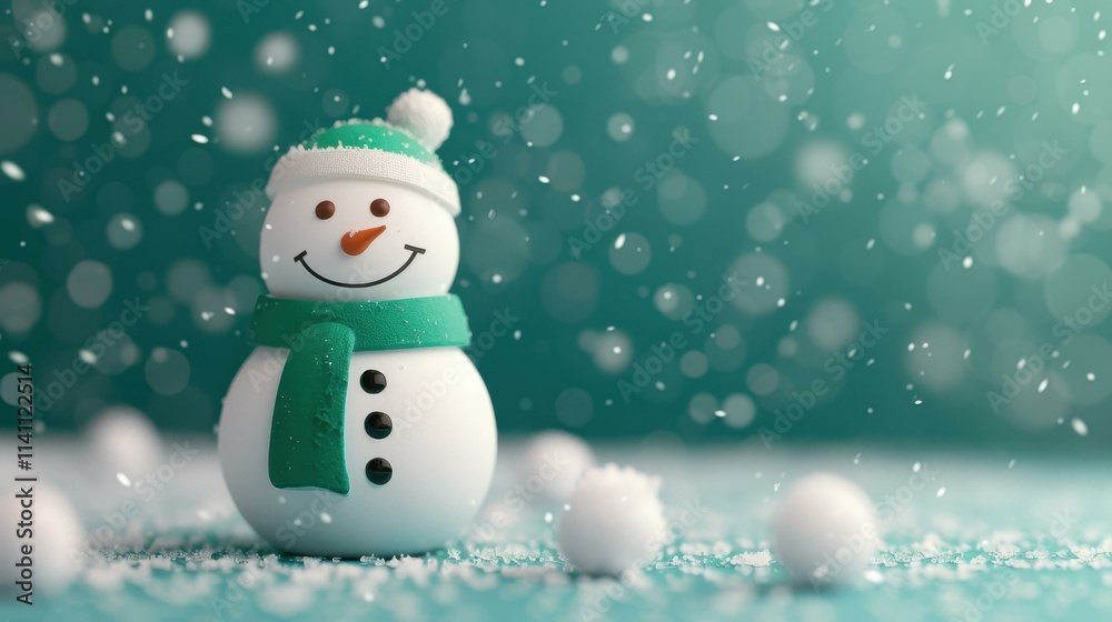 Charming miniature Christmas snowman set in a winter scene, perfect for festive decor and holiday vibes. Charming miniature Christmas snowman set in a winter scene, perfect for festive decor and holiday vibes.