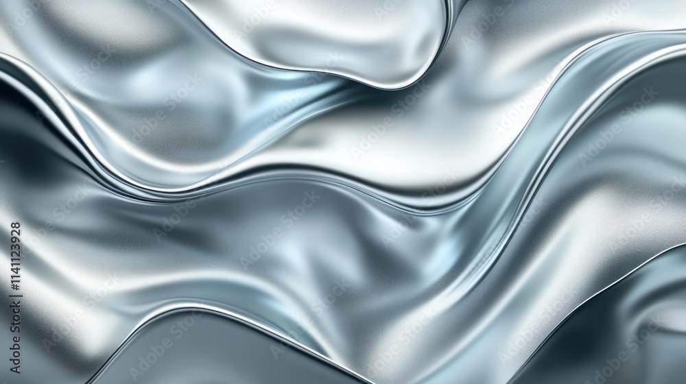 Obraz premium Abstract flowing and moving organic metal pattern background design 