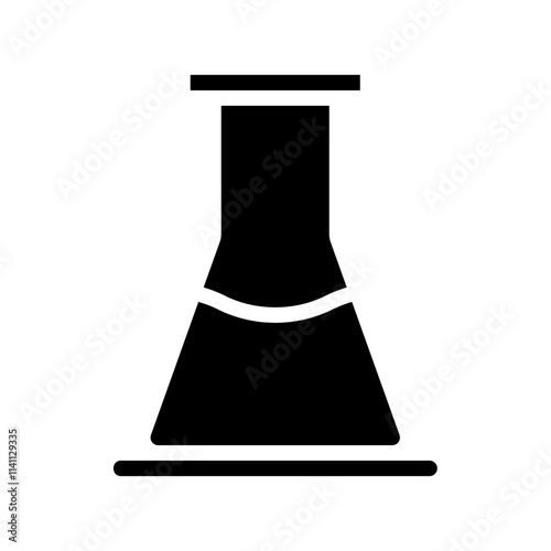 Erlenmeyer flask icon. Concept of chemistry, science, and research.