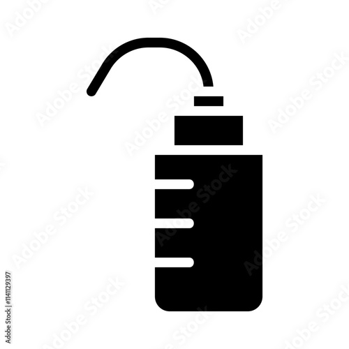 Laboratory wash bottle icon. Concept of chemistry, science, and experiment.