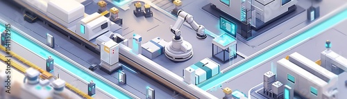 Iot automation in manufacturing robotic arm assembly on smart factory floor with 5g and ai integration