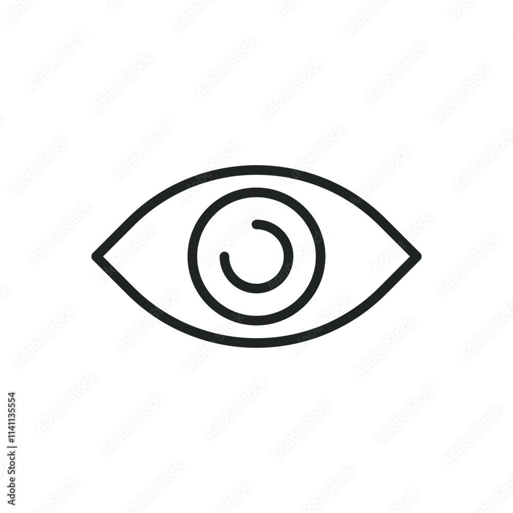 Vision thin line icons. Editable stroke and Perfect pixel on transparent background Vision thin line icons. Editable stroke and Perfect pixel on transparent background