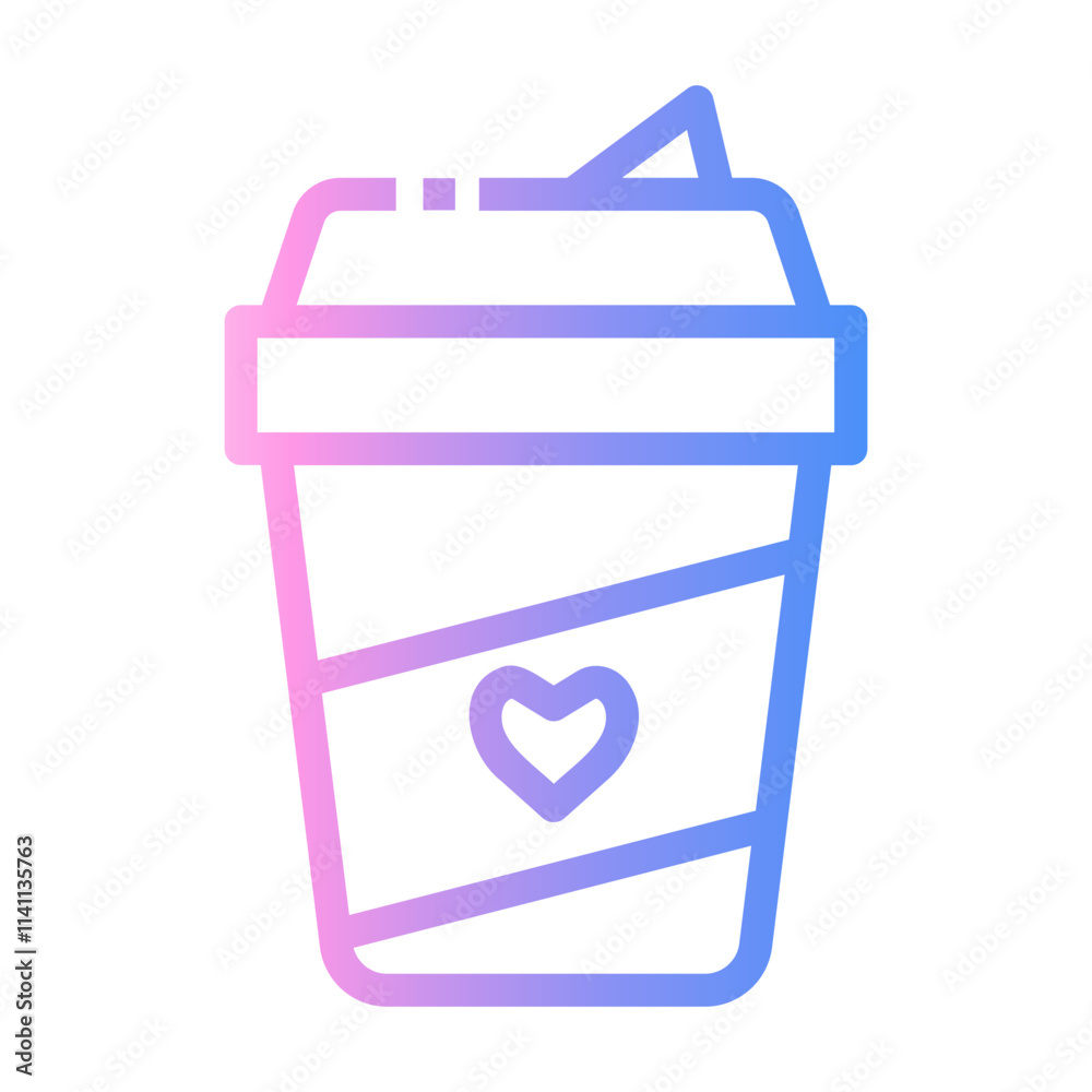 coffe mug Line Gradient Icon coffe mug Line Gradient Icon