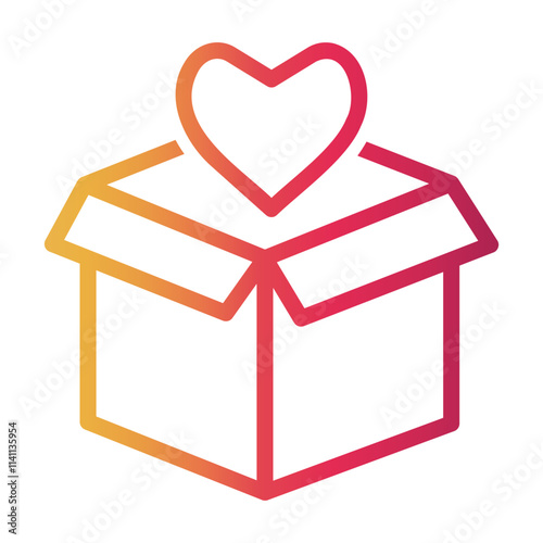 box Line Gradient Icon