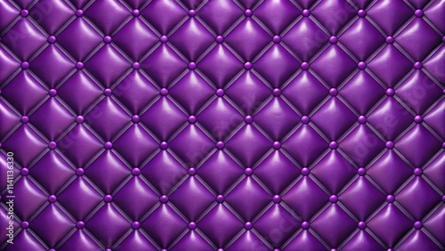 Purple quilted leather pattern with realistic render, luxury, texture, abstract, background, fabric, fashion, design