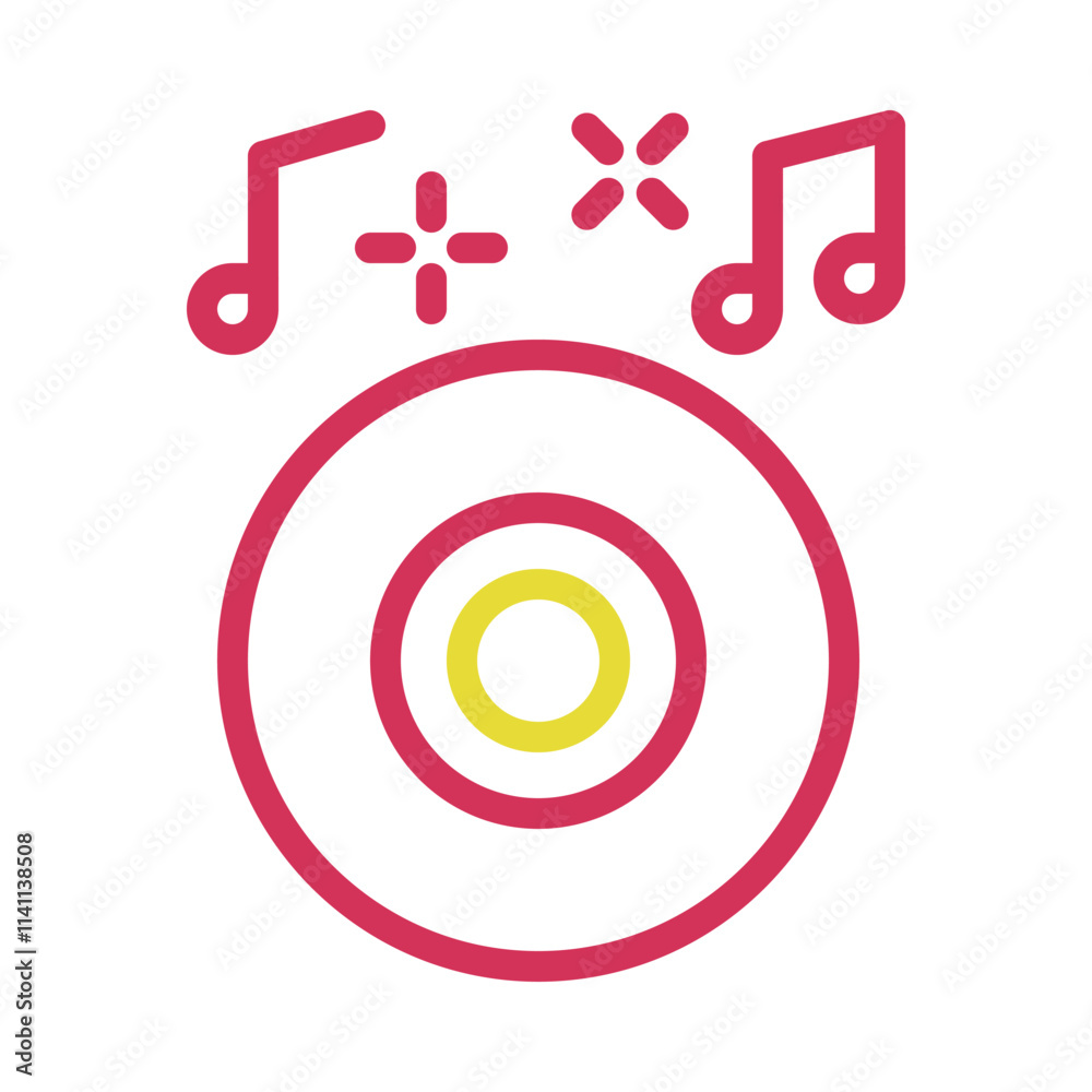 Vinyl record with musical notes. Concept of music, audio, and sound. Vinyl record with musical notes. Concept of music, audio, and sound.