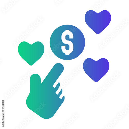 online donation Gradient icon