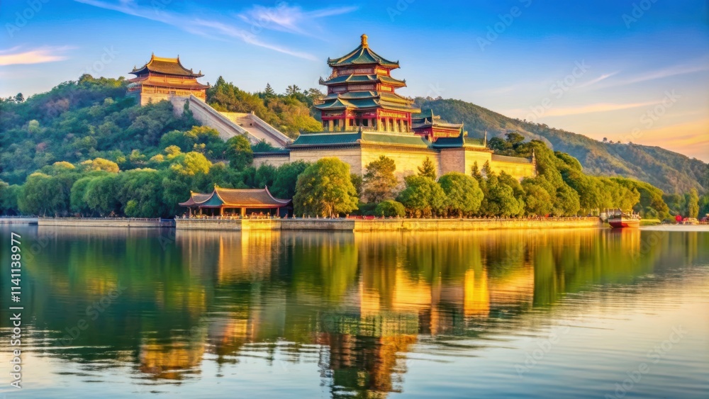 Natural and cultural beauty of the Summer Palace in Beijing, China, Summer Palace, Beijing, China, landscape, architecture Natural and cultural beauty of the Summer Palace in Beijing, China, Summer Palace, Beijing, China, landscape, architecture
