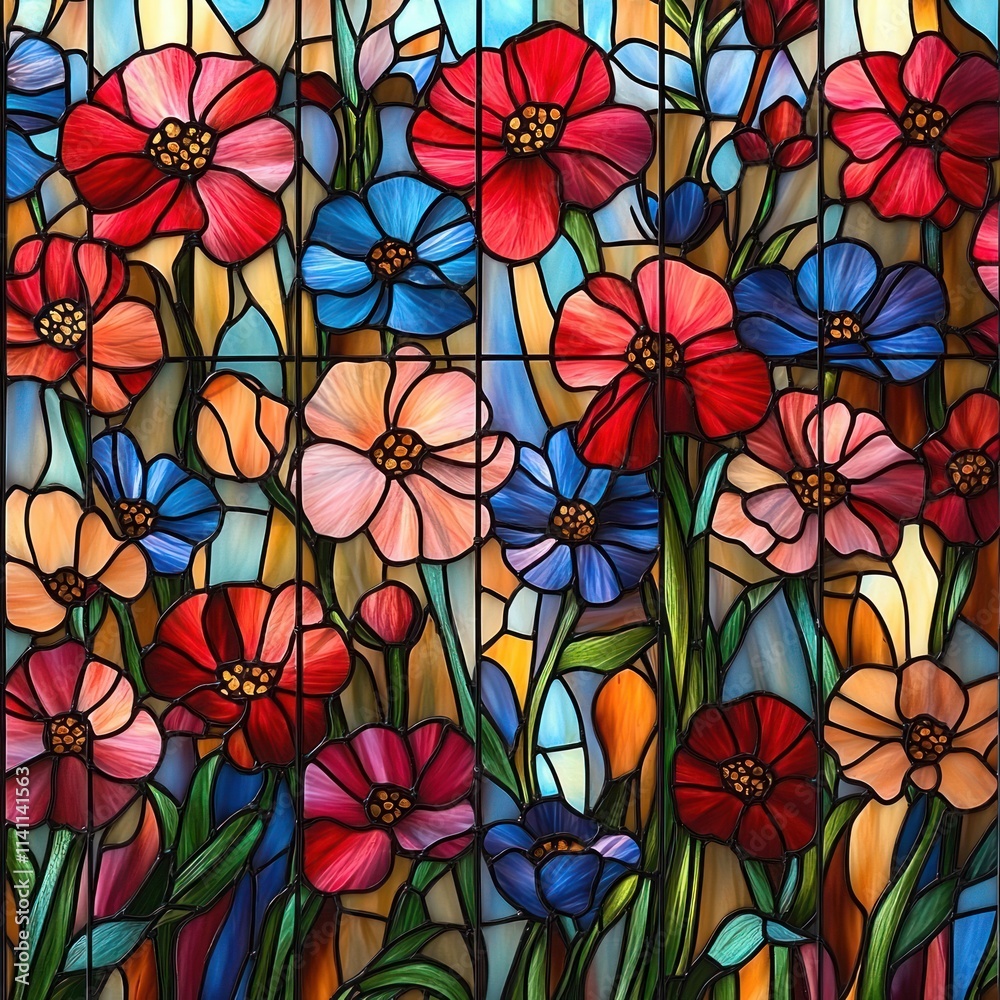 vibrant floral stained glass window art pattern print design texture wallpaper vibrant floral stained glass window art pattern print design texture wallpaper