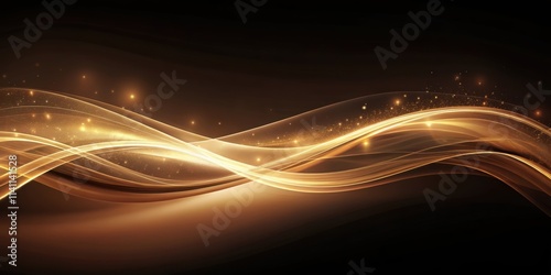 Abstract dark background with blurred light brown waves , abstract, dark, background, blurred, light, brown, waves, design