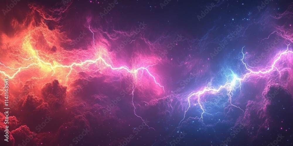 abstract cosmic storm lightning background ethereal glow rainbow swirl abstract cosmic storm lightning background ethereal glow rainbow swirl