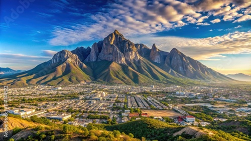 Scenic view of Cerro de la Silla mountain in Monterrey, Mexico, Cerro de la Silla, Monterrey, Mexico, mountain