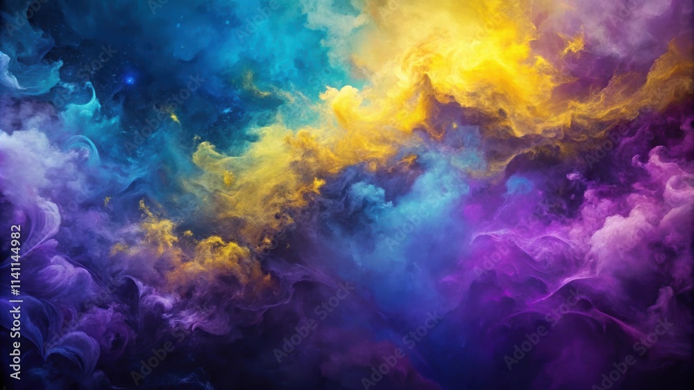 Vibrant purple, yellow, and blue abstract background with a mix of dark and light tones, abstract, background, colorful Vibrant purple, yellow, and blue abstract background with a mix of dark and light tones, abstract, background, colorful