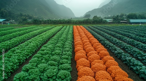 Fertile green fields turning into lifeless barren landscapes, showcasing the harsh realities of climate change and its toll on agricultural regions.