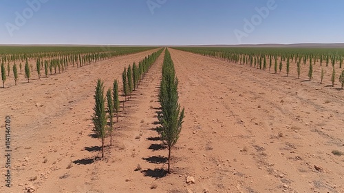 Agricultural zones once thriving with greenery are now barren landscapes, a dire consequence of global warming and unchecked climate change. photo