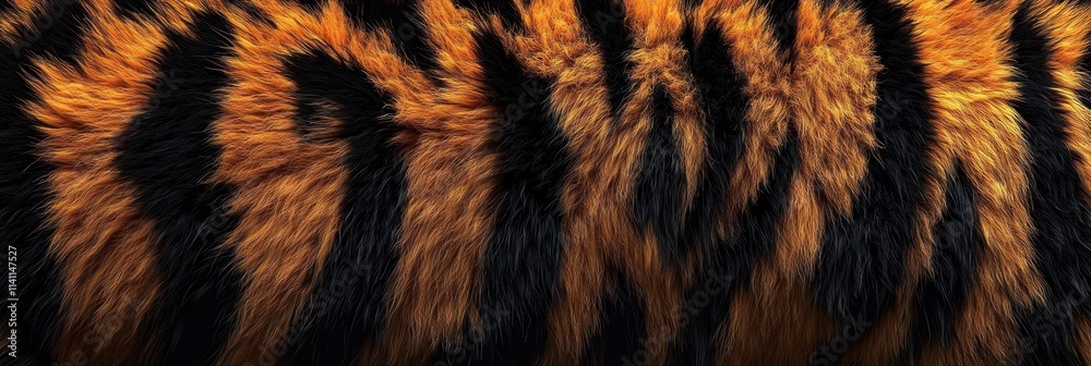 Tiger Fur Close Up Hyper Realistic Textured Background Tiger Fur Close Up Hyper Realistic Textured Background