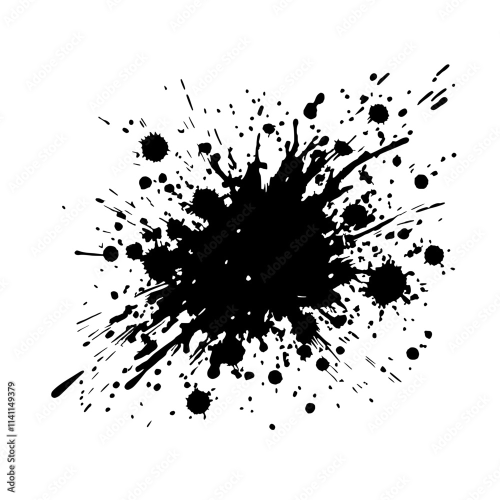 Black Ink Splatter Explosion Black Ink Splatter Explosion