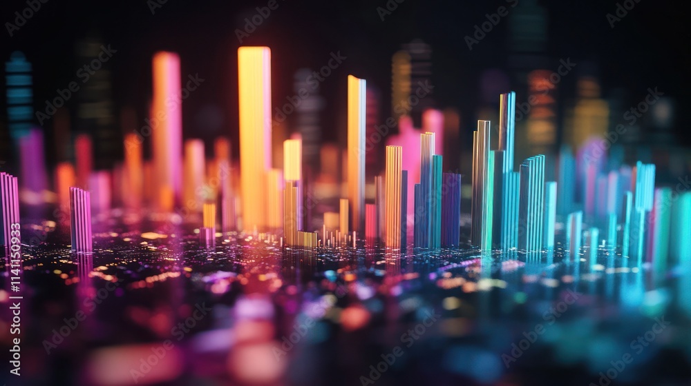 Neon Cityscape: A Digital Metropolis of Light Neon Cityscape: A Digital Metropolis of Light