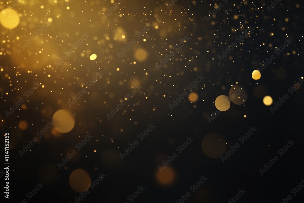 A black background with gold glitter