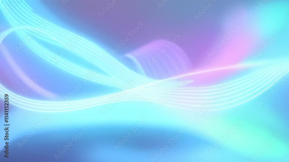 Abstract Background with Flowing Pink and Blue Light Waves, Futuristic and Dreamy Design Concept Abstract Background with Flowing Pink and Blue Light Waves, Futuristic and Dreamy Design Concept
