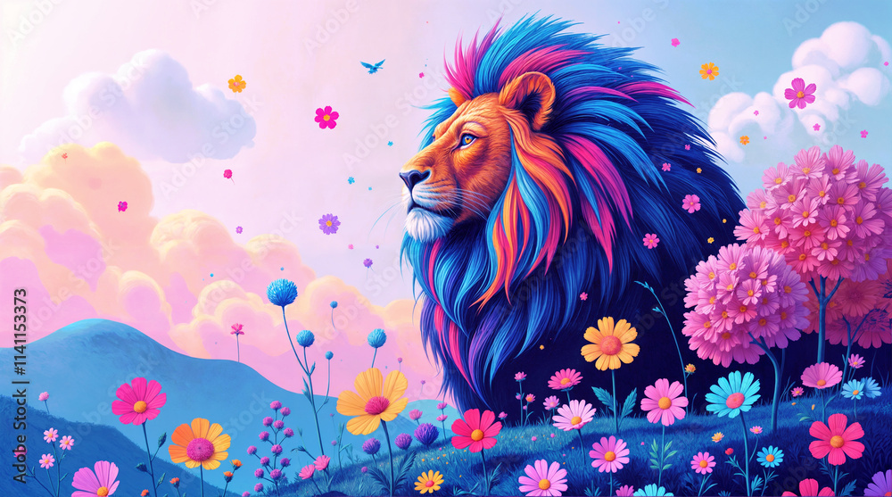 Fototapeta premium lion digital art