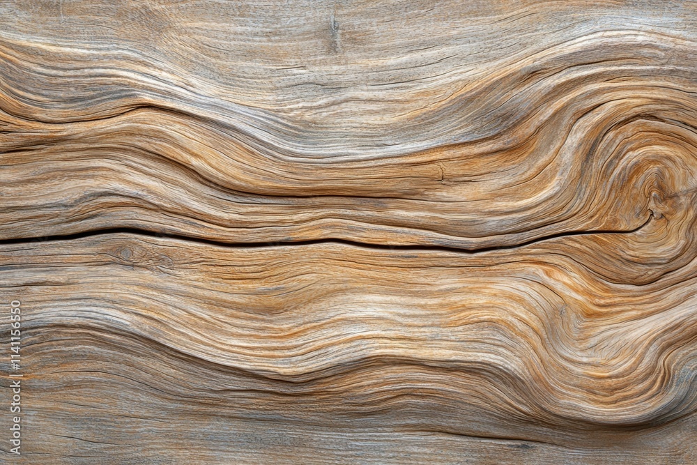 A piece of wood with a wavy pattern A piece of wood with a wavy pattern