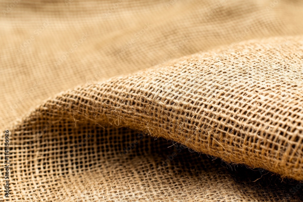 A piece of burlap fabric with a pattern A piece of burlap fabric with a pattern