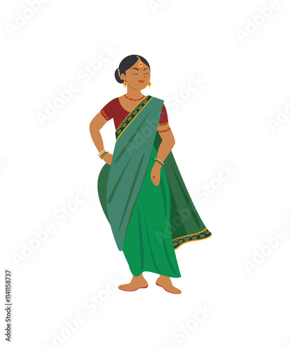 民族衣装を着た女性　インド