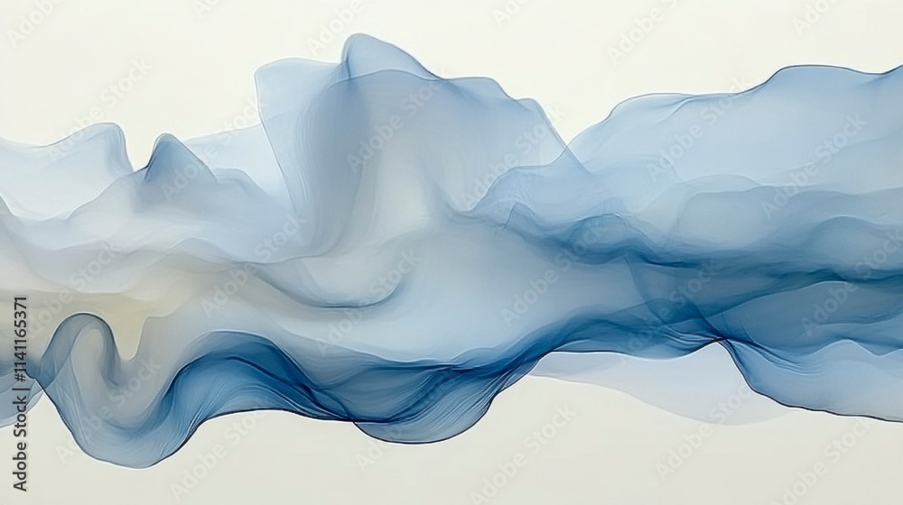 Fototapeta premium Abstract sound wave banner with moving particles in a 3D style showcasing AI technology and advanced systems for creative stock visuals and web design.