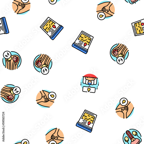 urology prostate urinary kidney vector seamless pattern thin line illustration