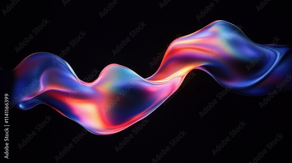 Abstract Iridescent Liquid Sculpture with Elegant Colors and Modern Design Abstract Iridescent Liquid Sculpture with Elegant Colors and Modern Design