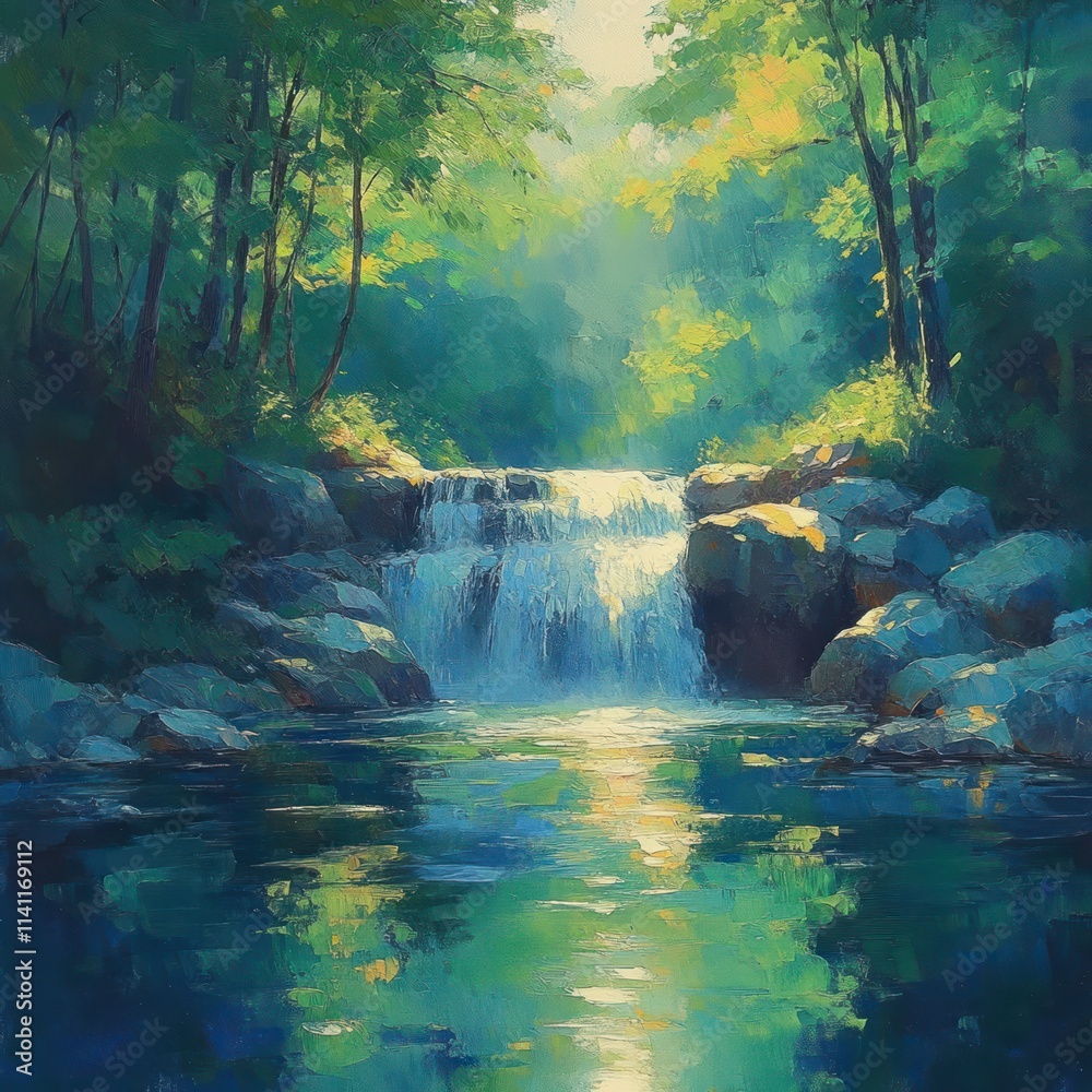 Blue Stream in the Mountains Blue Stream in the Mountains