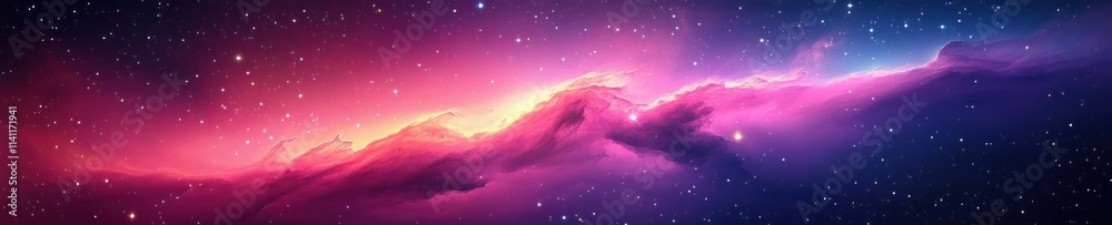 Aurora Night Sky Cosmic Landscape with Vibrant Nebulae and Glowing Stars Aurora Night Sky Cosmic Landscape with Vibrant Nebulae and Glowing Stars