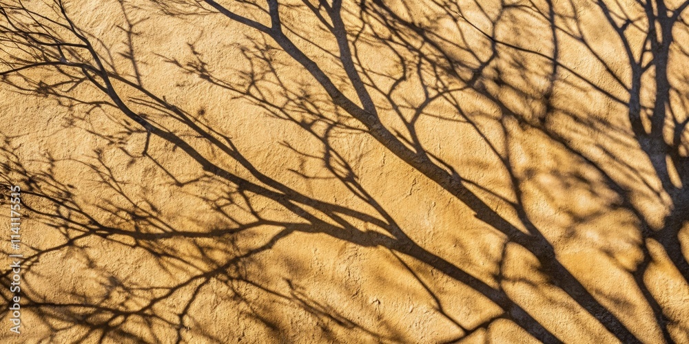 Natural pattern of tree branch shadows on sunlit wall, shadows, tree branches, sunlight, wall, interplay, depth, nature Natural pattern of tree branch shadows on sunlit wall, shadows, tree branches, sunlight, wall, interplay, depth, nature