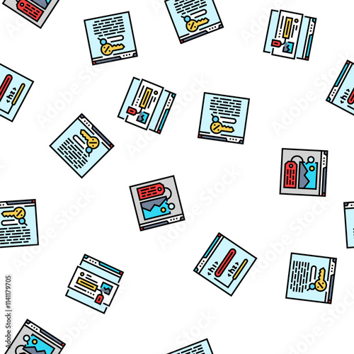 seo optimize community vector seamless pattern thin line illustration