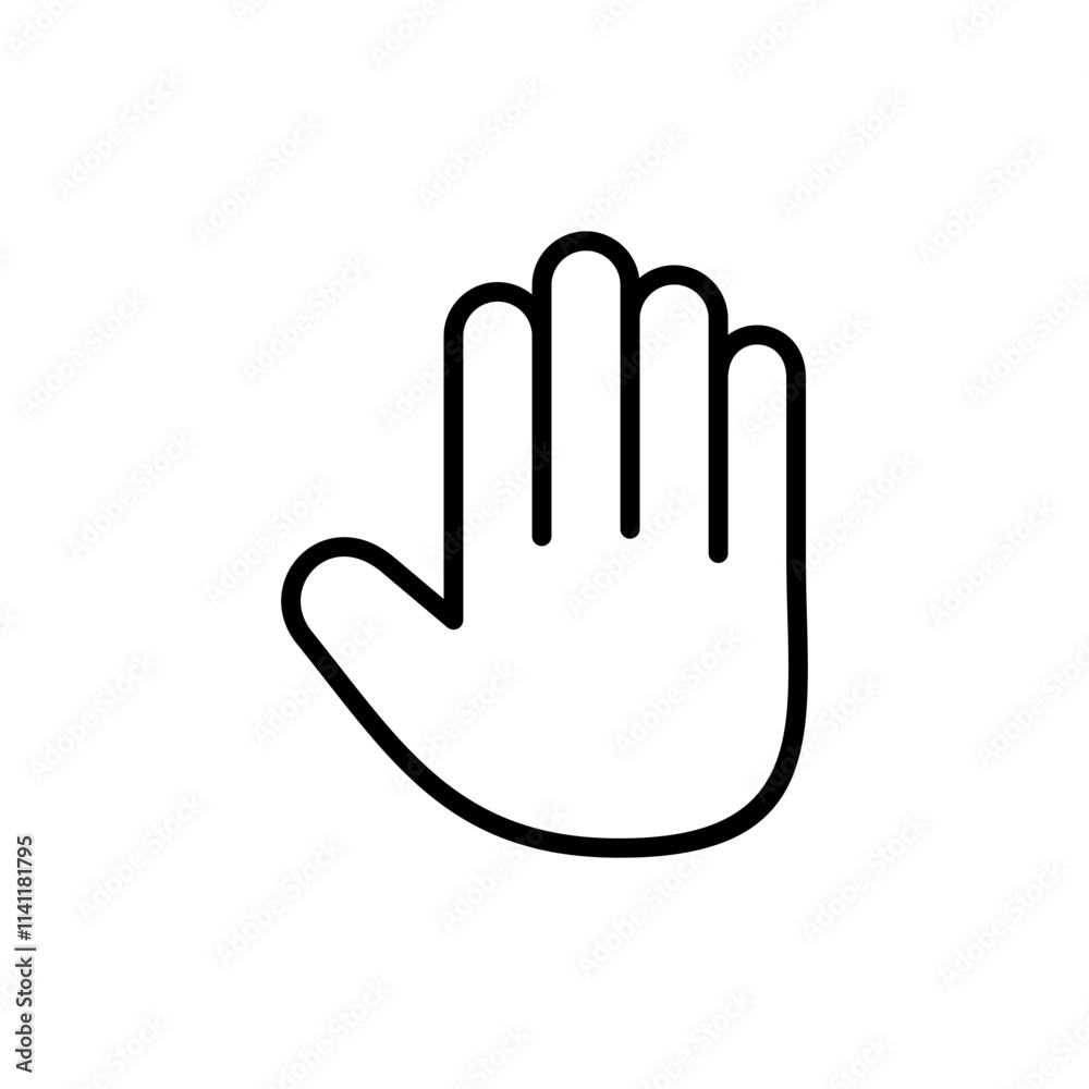 Hand icon vector. hand sign and symbol. palm Hand icon vector. hand sign and symbol. palm