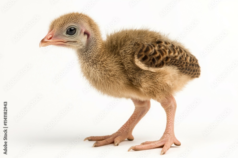 A baby bird with brown and black feathers A baby bird with brown and black feathers