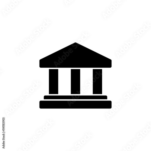 Bank icon logo design. Bank sign and symbol, museum, university