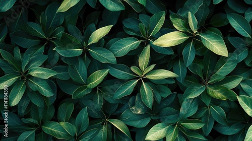 Wallpaper Mural Lush Green Leaves of Tropical Plants in Natural Outdoor Setting Torontodigital.ca